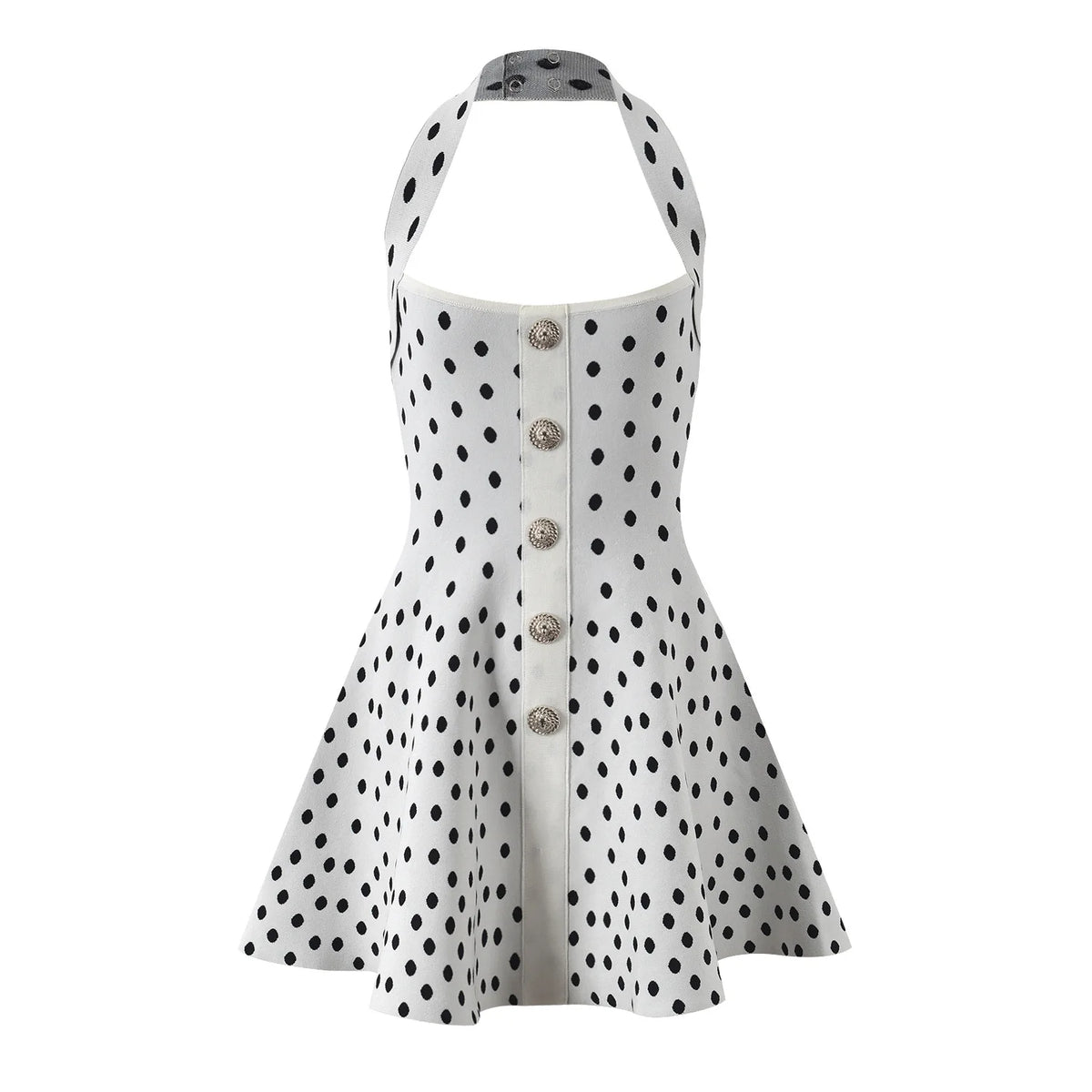 Daring Halter Knit Mini Dress