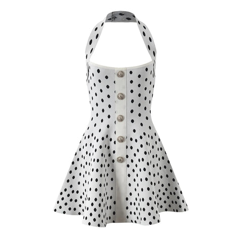 Daring Halter Knit Mini Dress