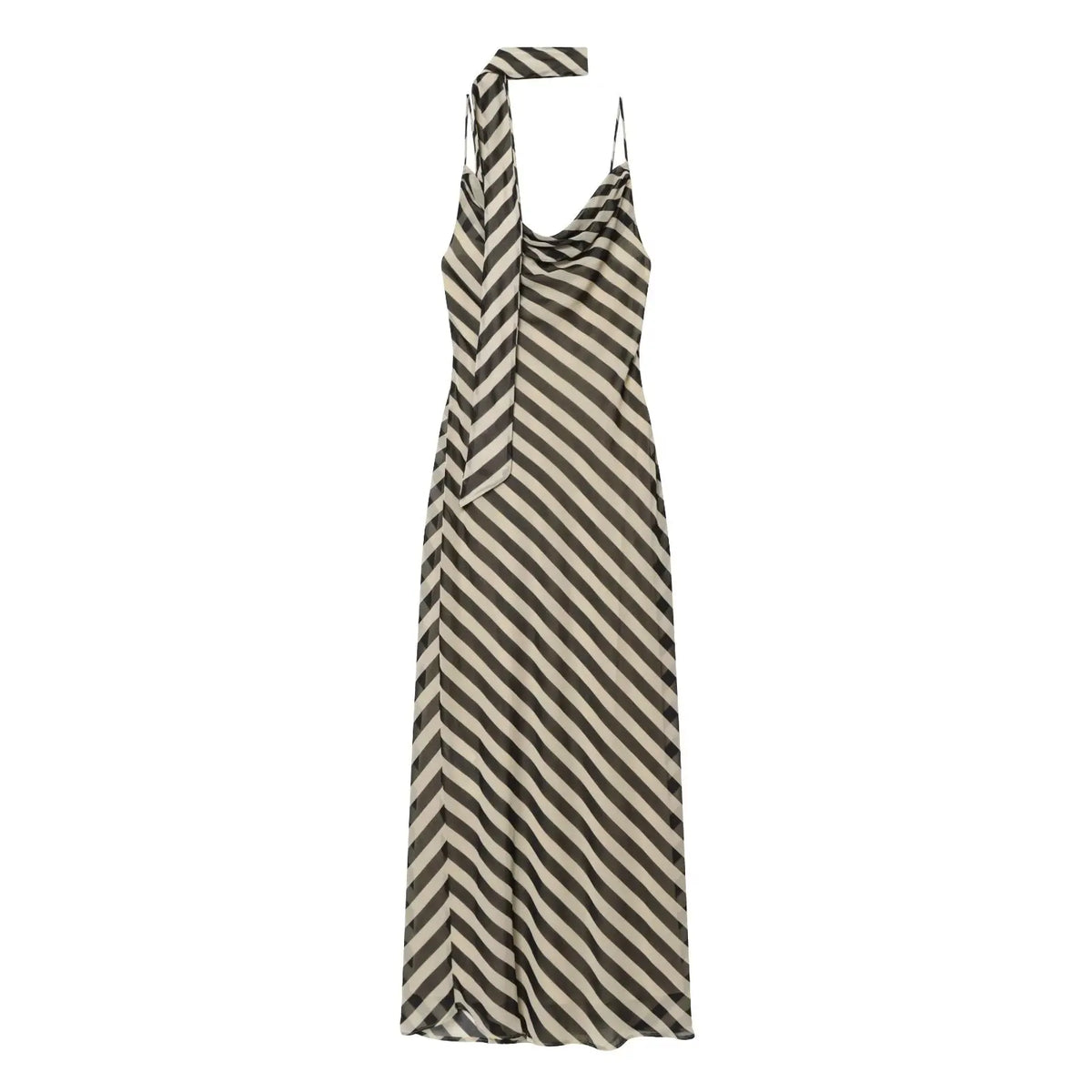 Wanderlust Striped Halter Maxi Dress