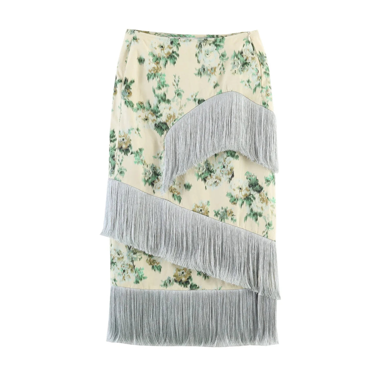 Wanderlust Printed Tassel Midi Skirt