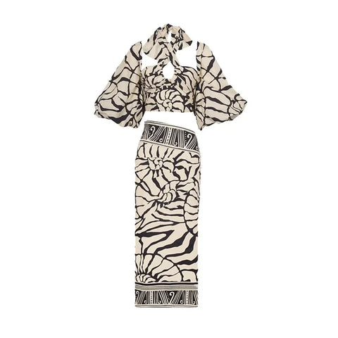 Free Spirit Patterned Long-Sleeve One-Piece