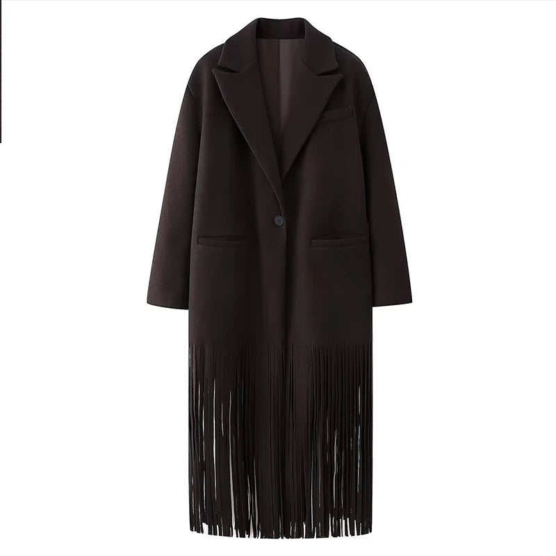 Free Spirit Tassel Longline Coat