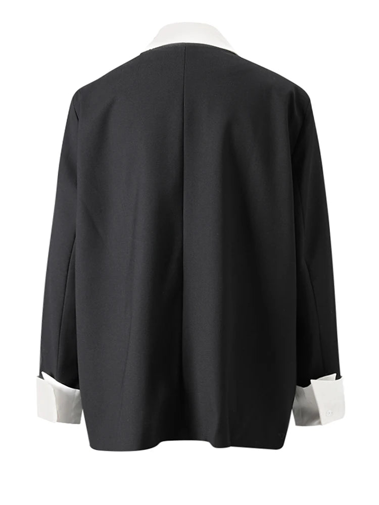 Elegant Color-Block Blazer