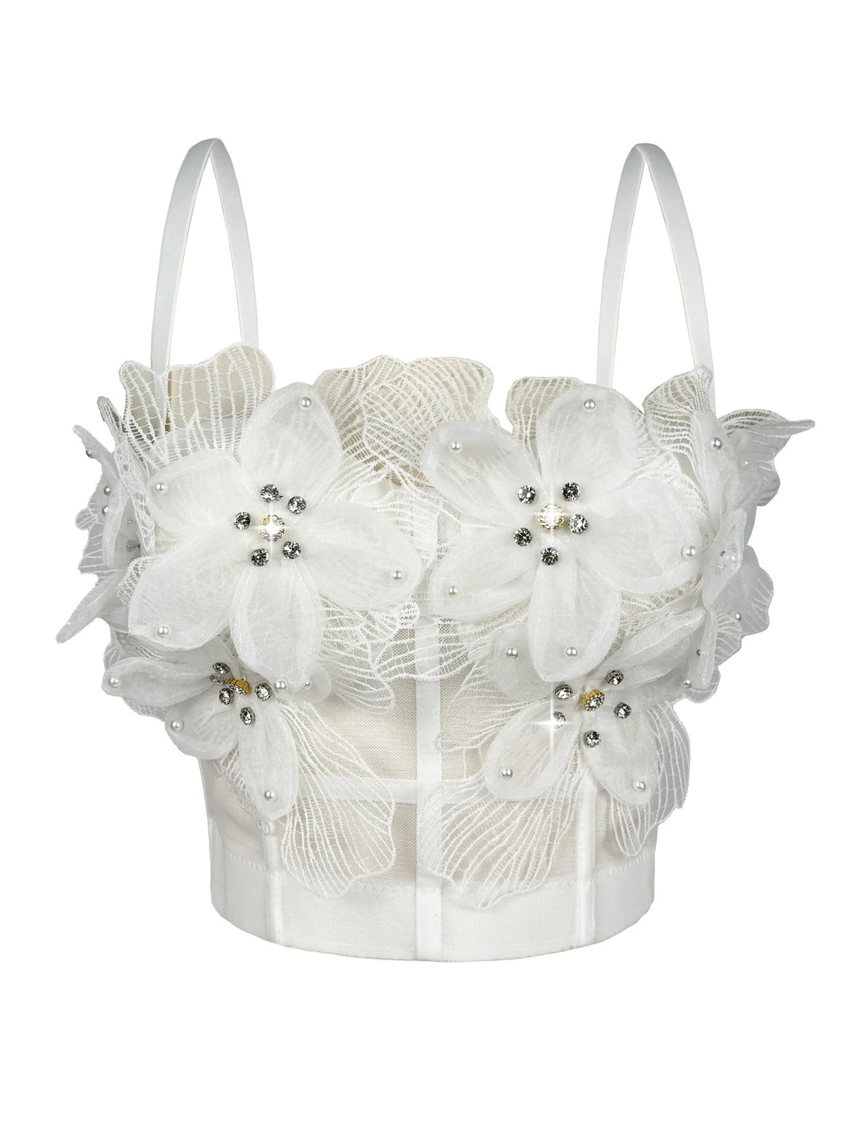 Radiant Beaded Flower Bustier