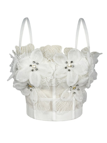 Radiant Beaded Flower Bustier