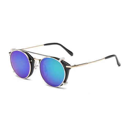 Daring Round Flip Sunglasses