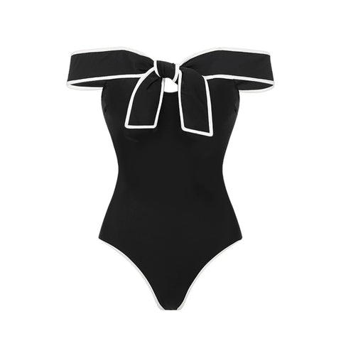 Elegant Bow Design Swimsuit