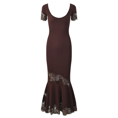Divine Lace Patchwork Mermaid Dress