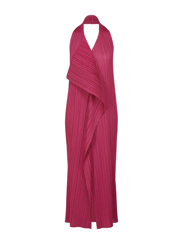 Radiant Pleated Halter Maxi Dress