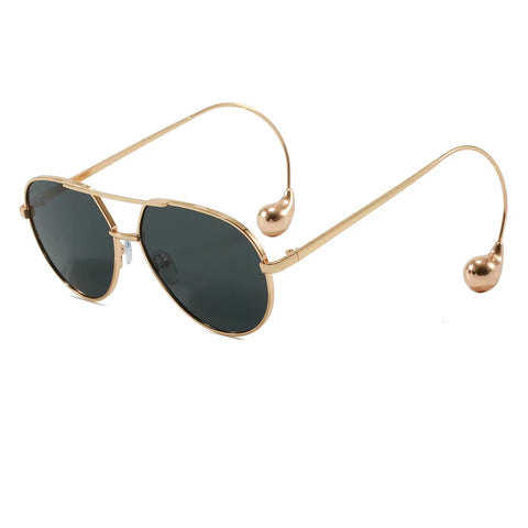 Audacious Gold Oversized Sunglasses
