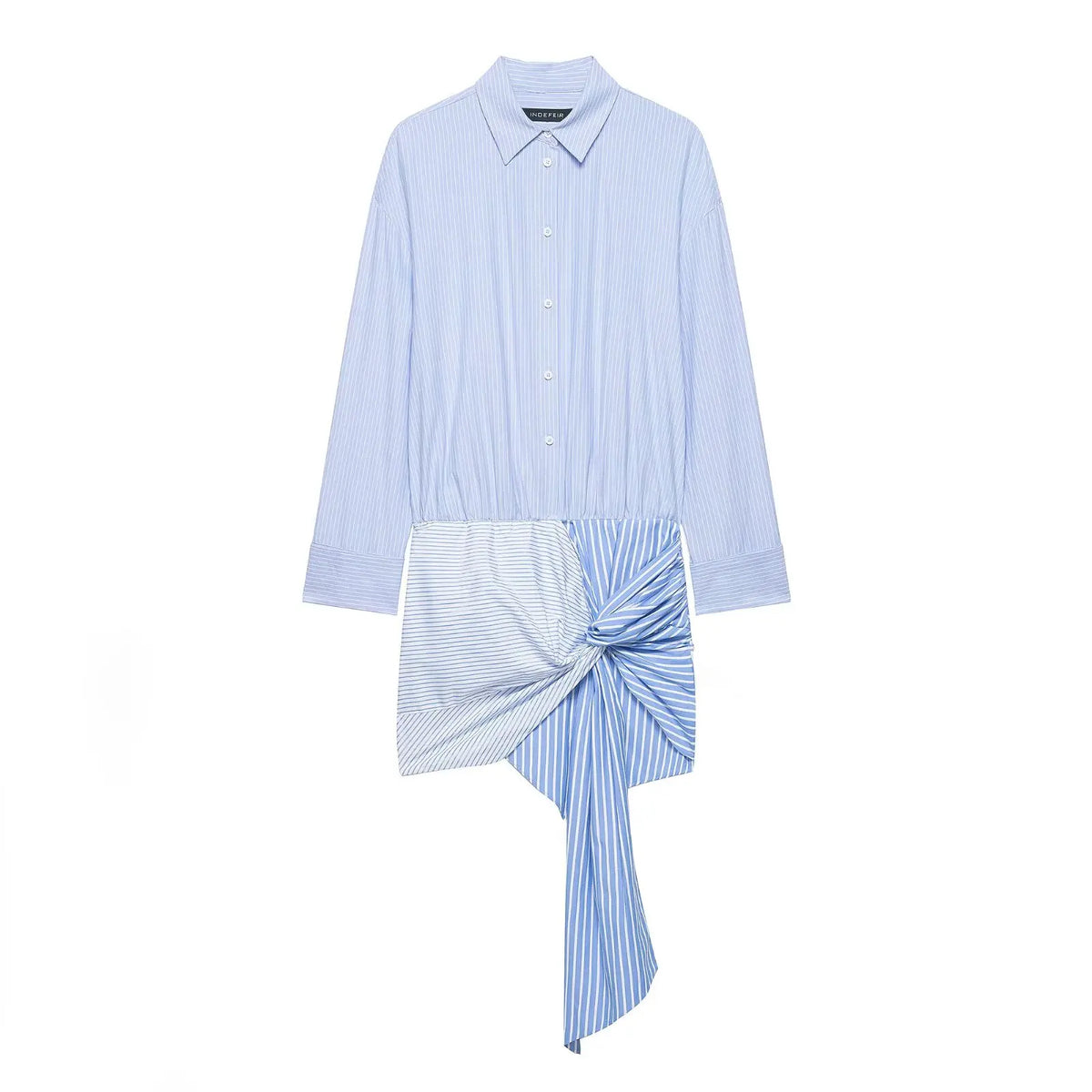 Free Spirit Striped Tie-Knot Mini Dress