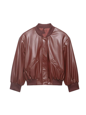 Audacious Faux Leather Two-Piece Set