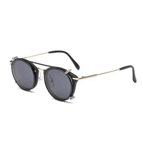 Daring Round Flip Sunglasses