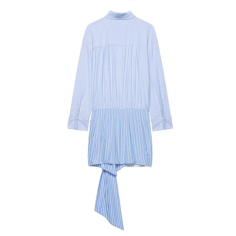 Free Spirit Striped Tie-Knot Mini Dress