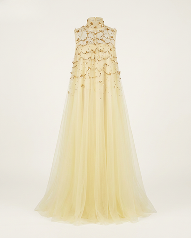 Divine Sequined Mesh A-line Dress