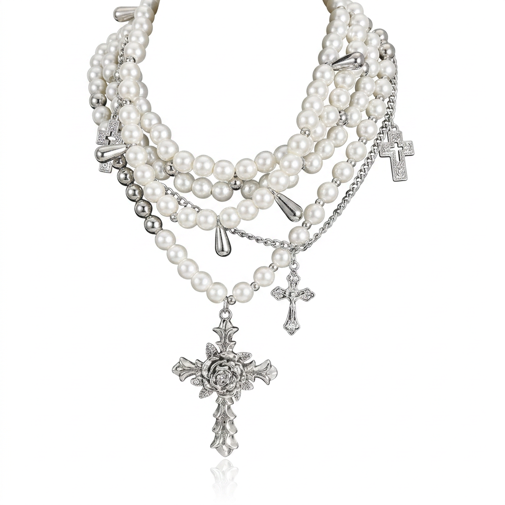 Mystic Pearl Layered Choker