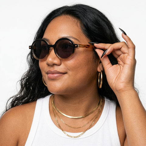 Vibrant Gradient Round Sunglasses