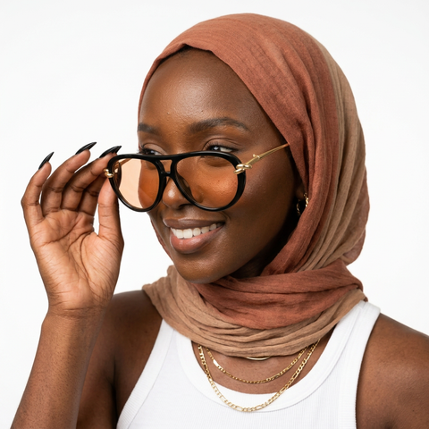 Daring Metal Oval Sunglasses
