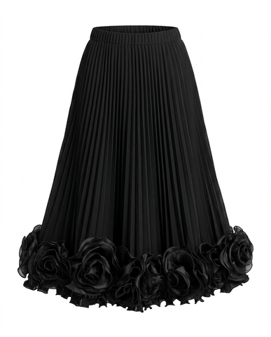 Radiant Pleated Floral Maxi Skirt