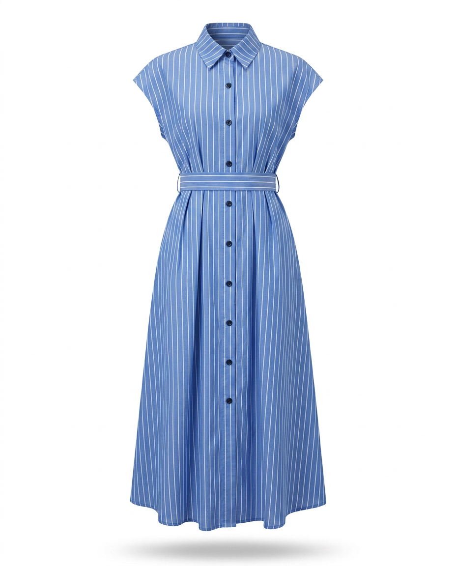 Free Spirit Striped Button Maxi Dress