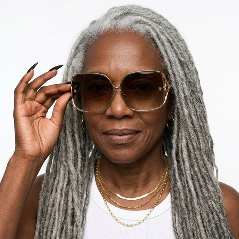 Radiant Gold Metal Sunglasses