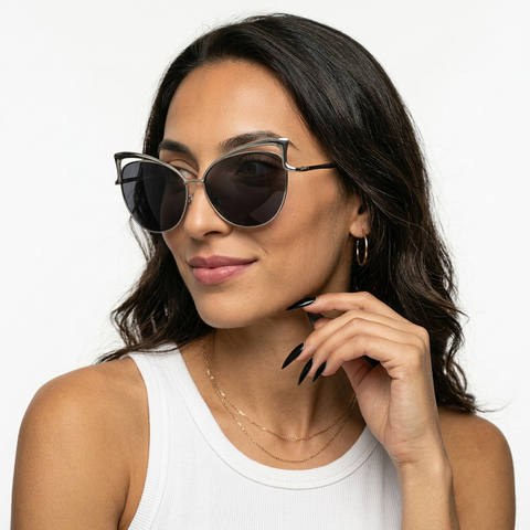 Radiant Gold Cat Eye Sunglasses