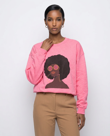 Rosa Graphic Art Crewneck Sweatshirt