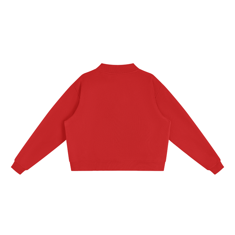Grounded Oversized Mock-Neck Sweatshirt