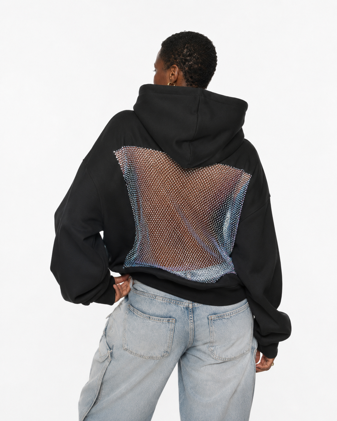 Audacious Backless Mesh Pullover