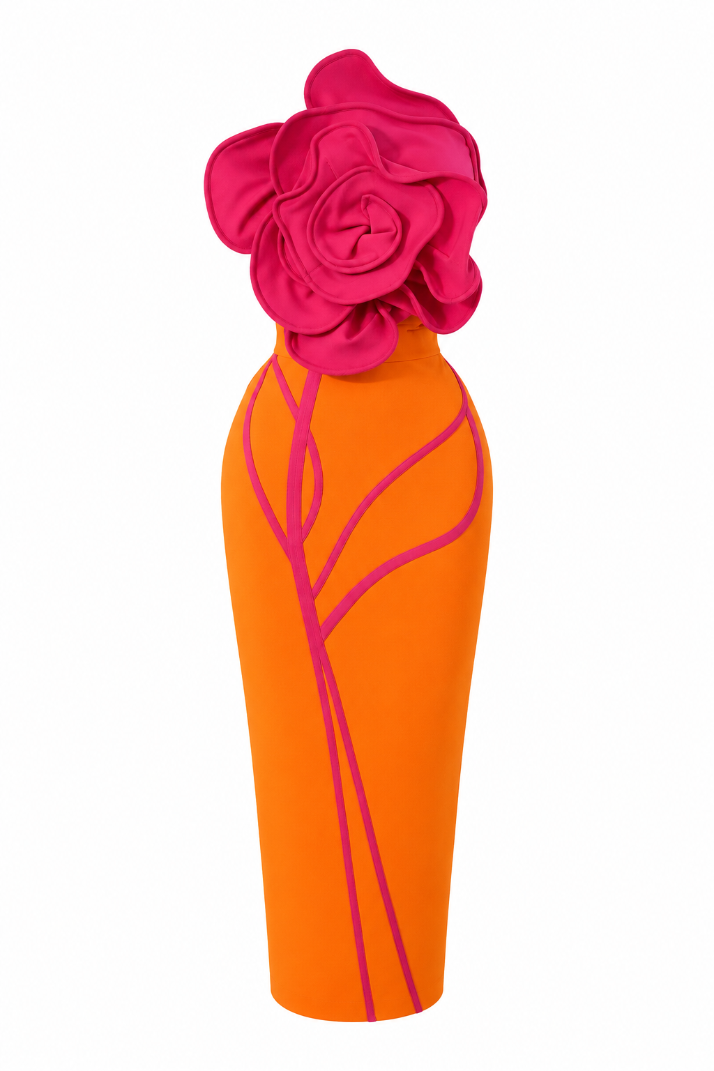 Vibrant Floral Strapless Maxi Dress