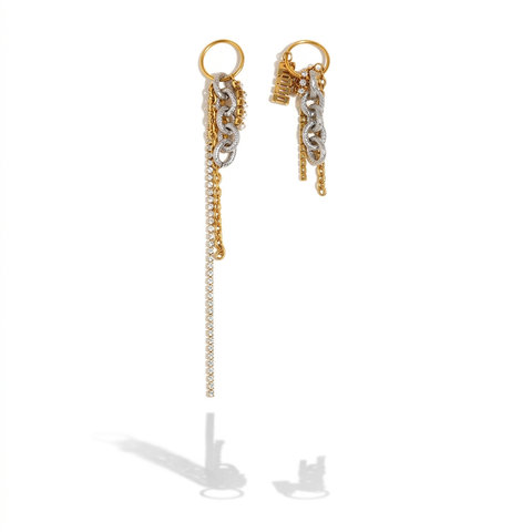Audacious Mixed Metal Chain Studs
