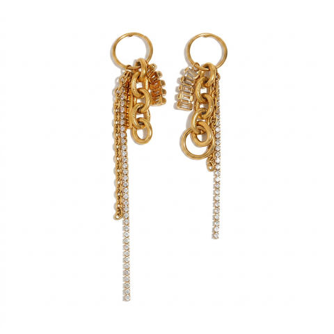 Audacious Mixed Metal Chain Studs