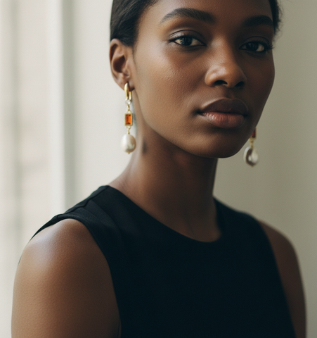 Divine Pearl Layered Lariat Necklace