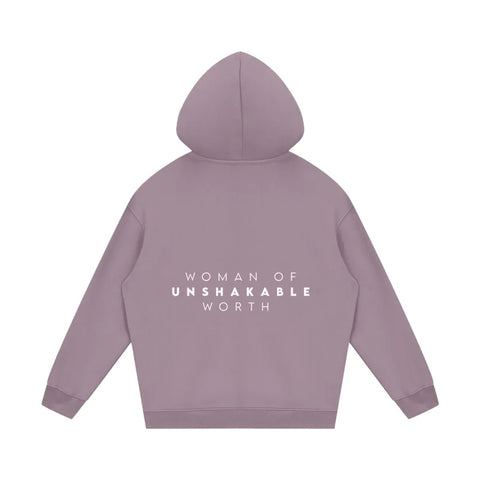 woman of unshakable worth Fleece Hoodie