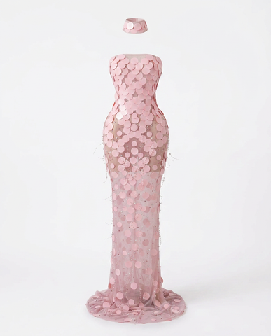 Rosewater Sequin Gown
