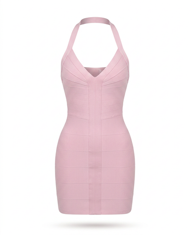 Pastel Pink Bodycon Mini Dress