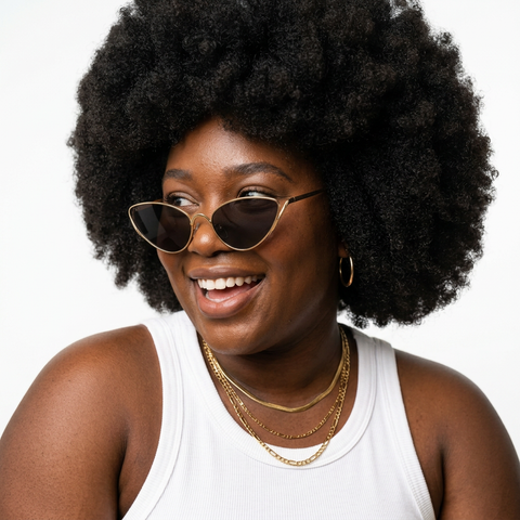 Fierce Gold Cat Eye Sunglasses