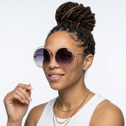 Radiant Golden Oversized Sunglasses