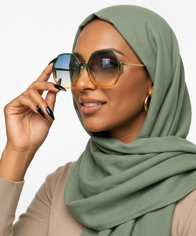Vibrant Hexagon Gradient Sunglasses