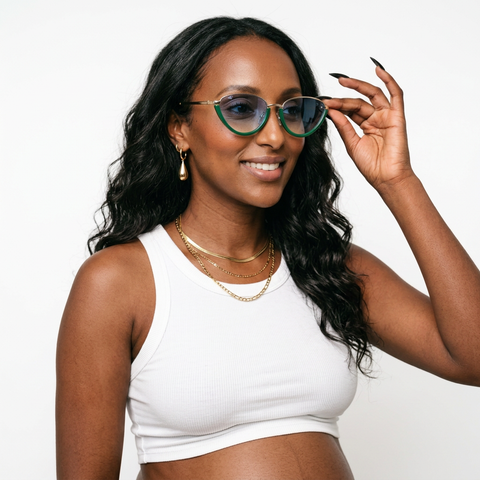 Daring Gold Cat Eye Sunglasses