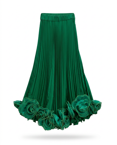 Radiant Pleated Floral Maxi Skirt