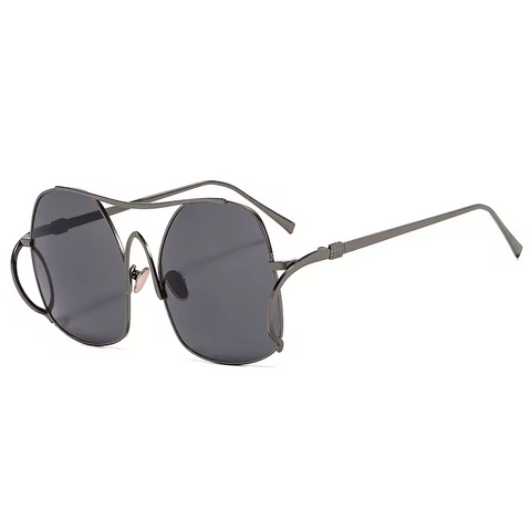 Audacious Metal Oval Sunglasses