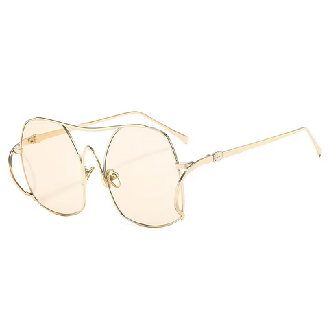 Audacious Metal Oval Sunglasses