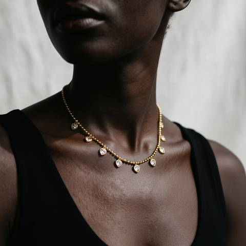 Worthy Gold Zircon Letter Necklace