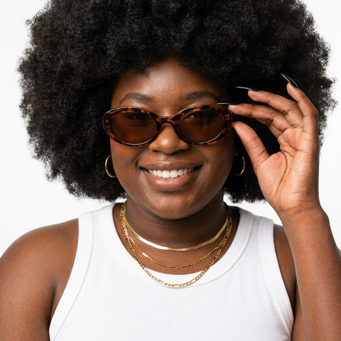 Bold Vintage Oval Sunglasses