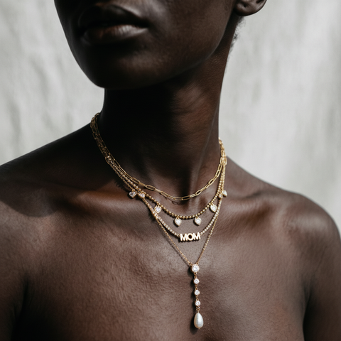 Worthy Gold Zircon Letter Necklace