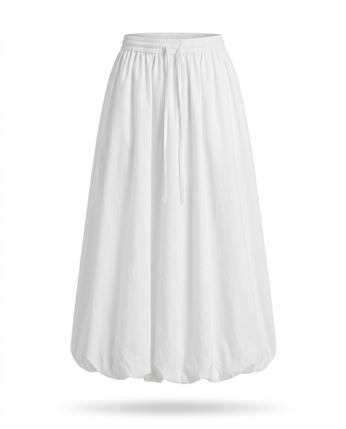 Radiant A-Line Polyester Maxi Skirt