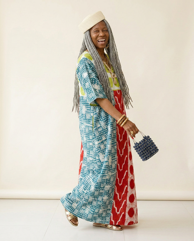 Audacious Hand-Dyed Adire Kaftan