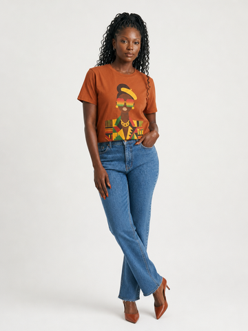 Confident Kente Portrait Tee