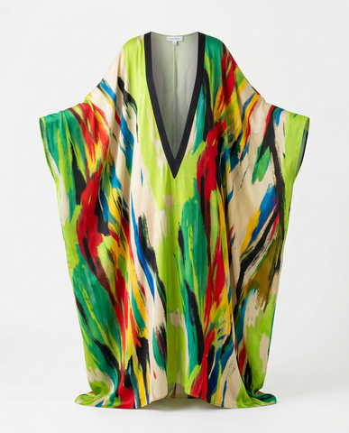 Final Sale Umuibe Adire Kaftan: Deep V Version